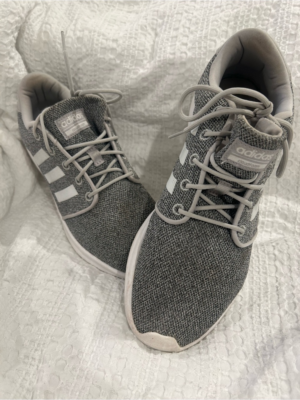 adidas Women’s Gray Knit Athletic Sneakers